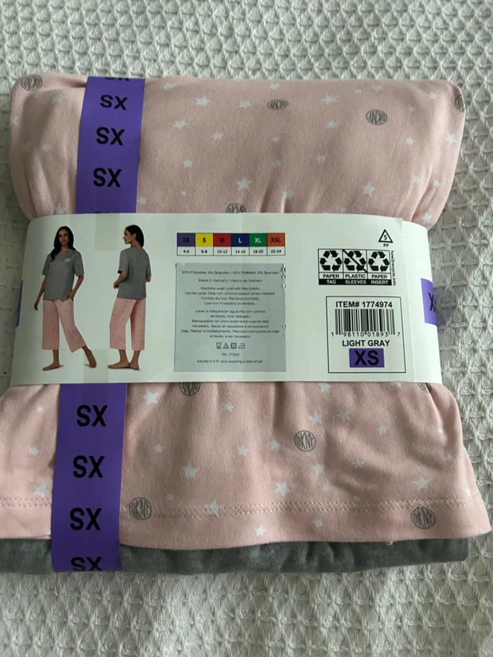 NWT, DKNY Two-Piece Set Pajama Set - Picture 3 of 7